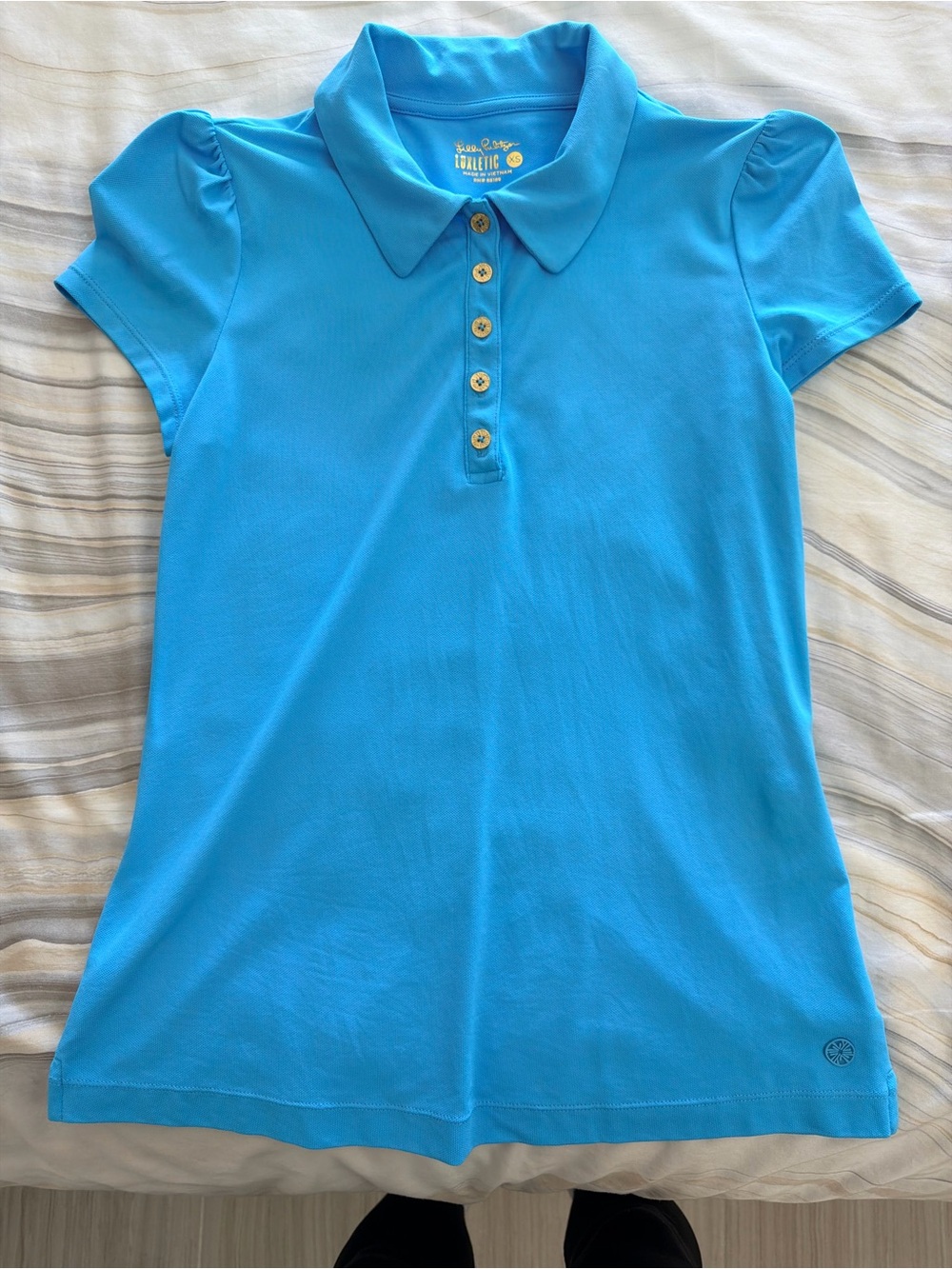 Lilly Pulitzer UPF 50+ Luxletic Frida Scallop Polo Top